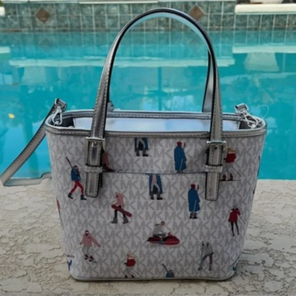 Michael Kors Jet Set Girls XS Convertible Satchel Bright White - Picture 2 of 16
